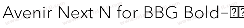 Avenir Next N for BBG Bold字体转换